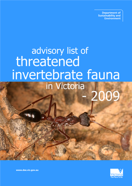 Threatened Invertebrate Fauna in Victoria - 2009