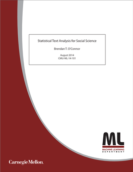 Statistical Text Analysis for Social Science
