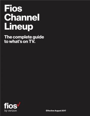 Fios Channel Lineup the Complete Guide to What’S on TV