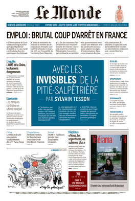 Journal LE MONDE Du Mercredi 29 Avril 2020