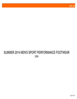 Summer 2014 Men's Sport Performance Footwear Usa
