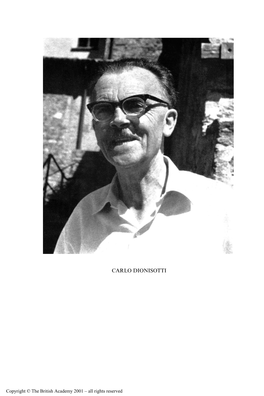 Carlo Dionisotti 1908–1998