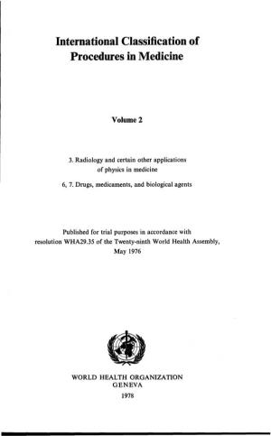 International Classification of Procedures in Medicine