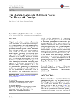 The Changing Landscape of Alopecia Areata: the Therapeutic Paradigm