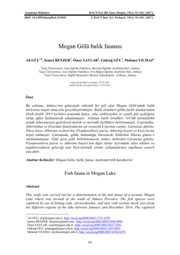 Mogan Gölü Balık Faunası