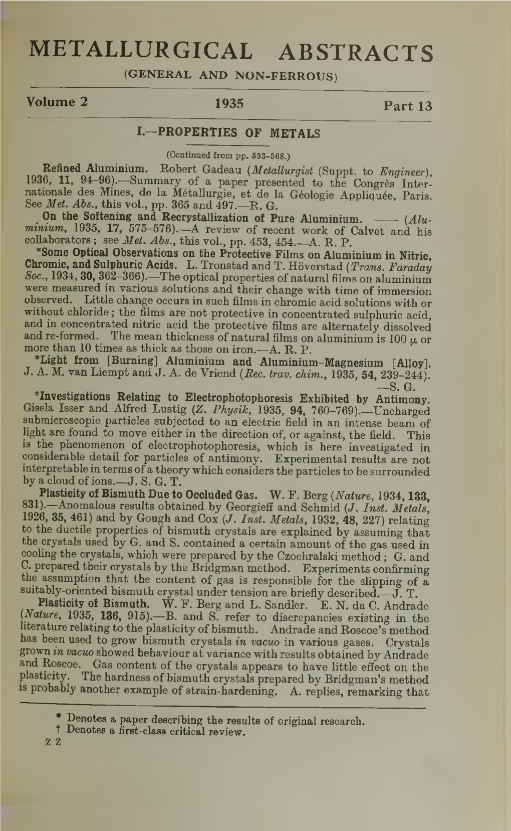 Metallurgical Abstracts (General and Non-Ferrous)