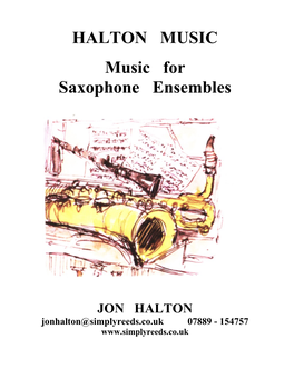 HALTON MUSIC Music for Saxophone Ensembles