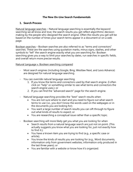 Online Legal Research Handout