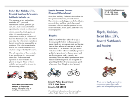 2366W Pocket Bike Brochure