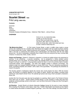 Scarlet Street 1945 Fritz Lang (1890-1976)