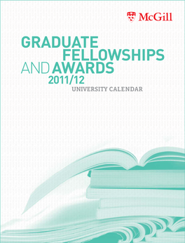 Graduate Fellowships and Awards Calendar 2011-2012