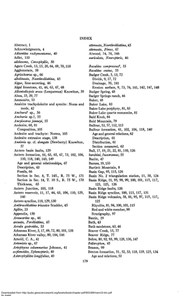 INDEX Abstract, 1 Acknowledgments, 4 Adiantues