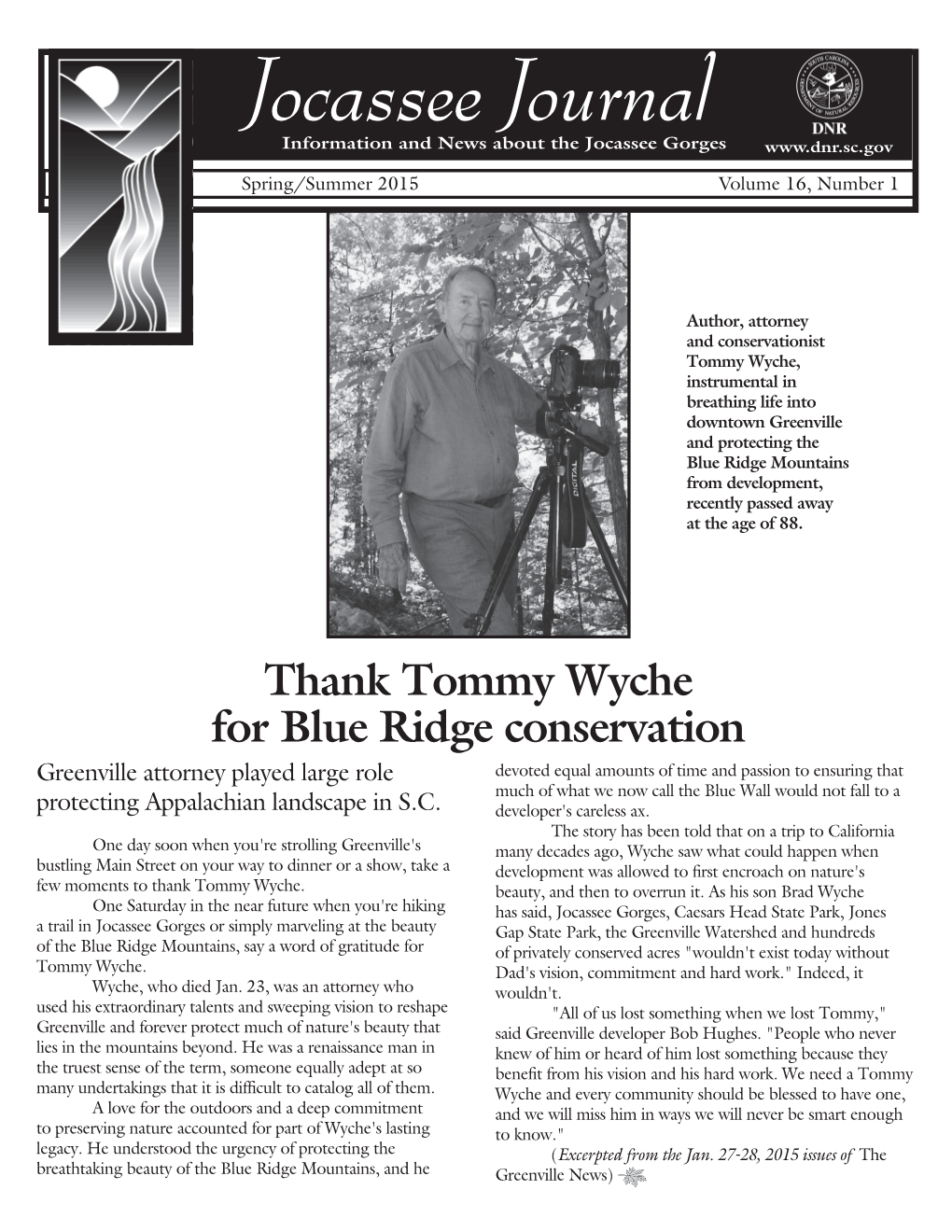 Jocassee Journal Information and News About the Jocassee Gorges