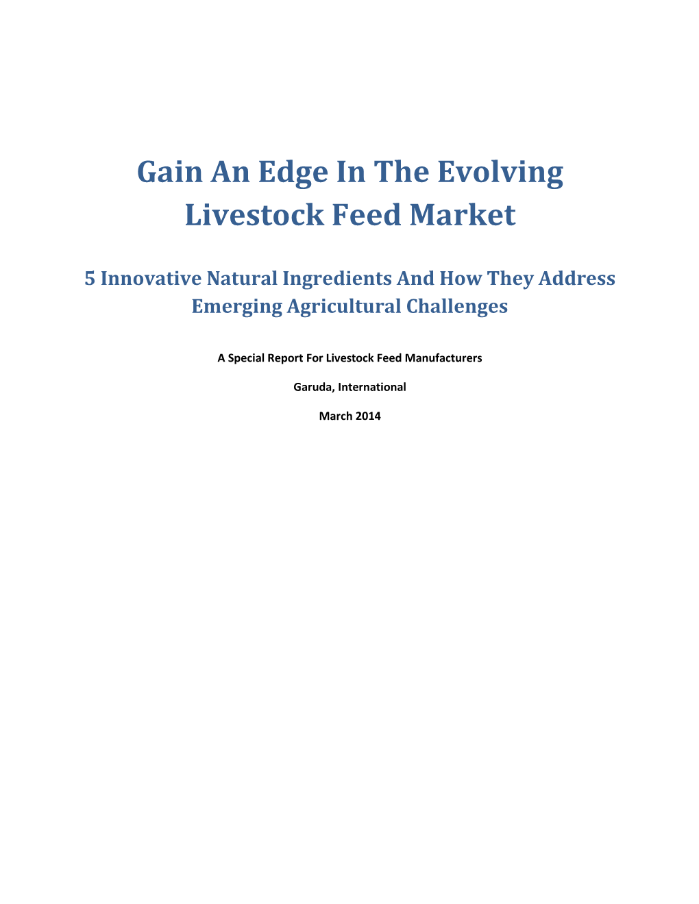 Garuda Livestock Feed