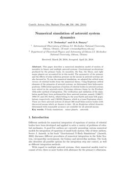 Numerical Simulation of Asteroid System Dynamics V.V