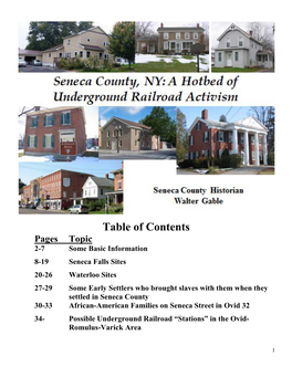 The Underground Railroad in Seneca Falls, NY
