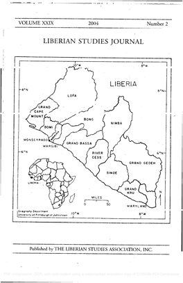 Liberian Studies Journal