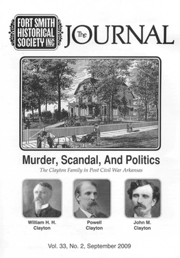 Murder, Scandal, and Politics the Clayton Family in Post Civil War Arkansas