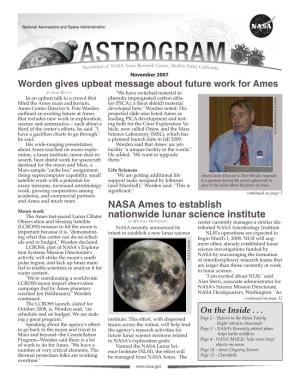 NASA Ames to Establish Nationwide Lunar Science Institute