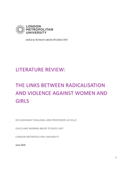 The Links Between Radicalisation and Violence Against Women and Girls