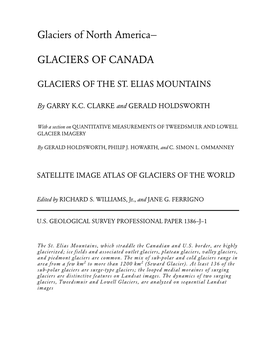 Glaciers of the St. Elias Mountains