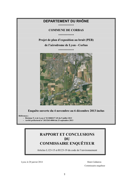 Préfecture Du Rhône, Conjointement Avec La Direction De Sécurité De L’Aviation Civile (DSAC)