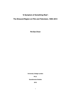 The Øresund Region on Film and Television, 1999–2014