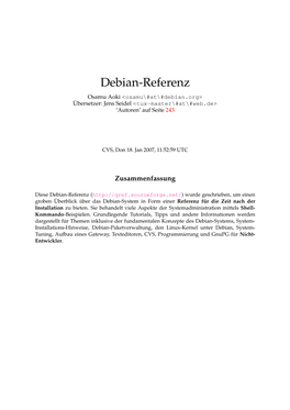 Debian Linux Referenz (PDF, 265 Seiten)