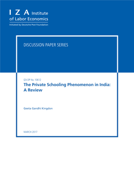 The Private Schooling Phenomenon in India: a Review
