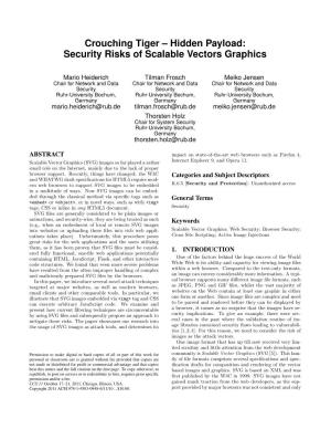 Hidden Payload: Security Risks of Scalable Vectors Graphics