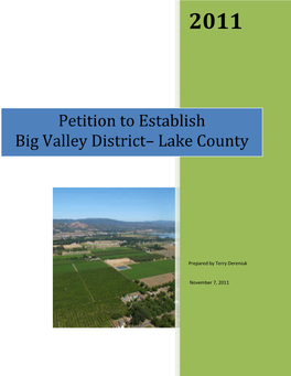 Petition to Establish Big Valley – Lake County
