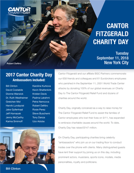 CANTOR FITZGERALD Charity Day