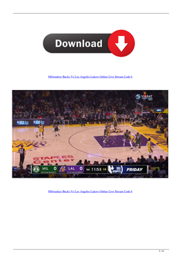 Milwaukee Bucks Vs Los Angeles Lakers Online Live Stream Link 6
