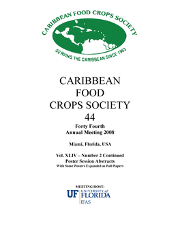 Caribbean Food Crops Society 44 Uf