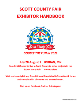 Scott County Fair Exhibitor Handbook