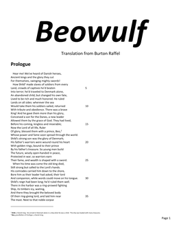 Beowulf Translation from Burton Raffel