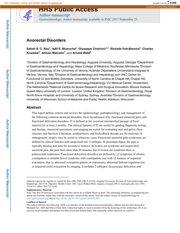 Anorectal Disorders