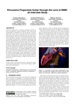 Percussive Fingerstyle Guitar Through the Lens of NIME: an Interview Study