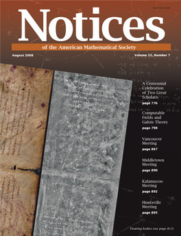 Notices Portrait of the American Mathematical Society National