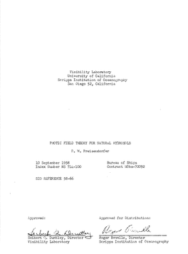 1958: Photopic Field Theory for Natural Hydroso1s