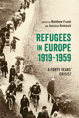 Refugees in Europe, 1919–1959 Iii Refugees in Europe, 1919–1959