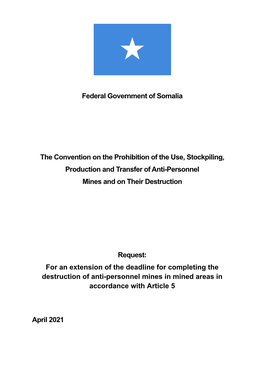 Federal Government of Somalia the Convention on the Prohibition of The