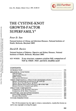 The Cystine-Knot Growth-Factor Superfamily