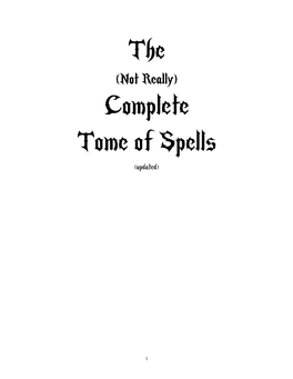 The Complete Tome of Spells