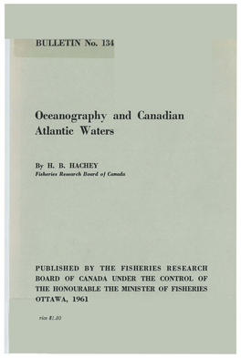 Oceanography and Canadian Atlantic Waters