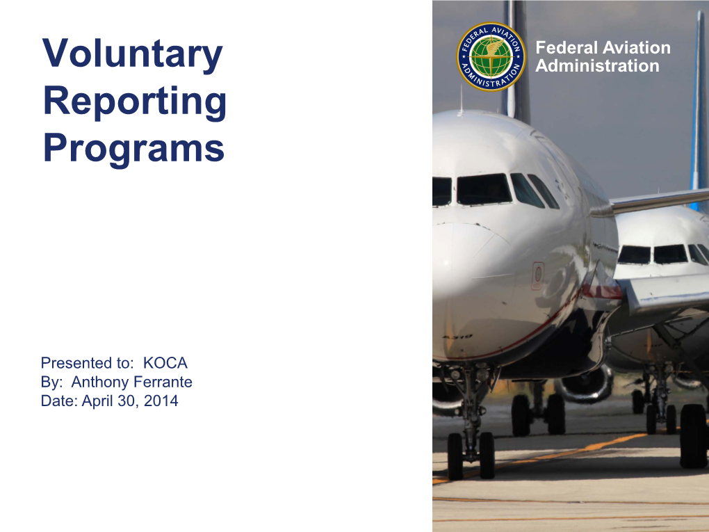 Voluntary Reporting Programs