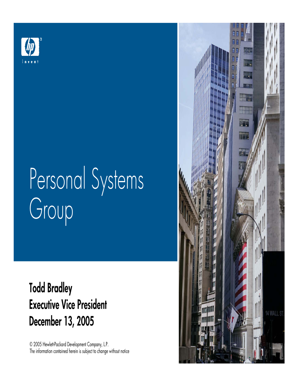 Personal Systems Group