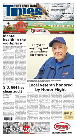 Local Veteran Honored by Honor Flight