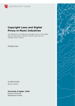 Copyright Laws and Digital Piracy in Music Industries