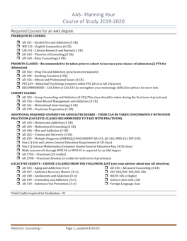 AAS - Planning Your Course of Study 2019-2020